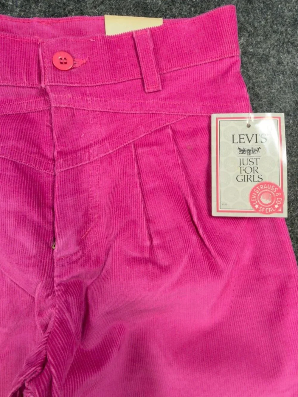 Levi's Corduroy Pants Girls 12 Pink Cotton Blend Regular Vintage 90s Made in USA